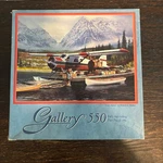 Milton Bradley Gallery 550 Jigsaw Puzzle Blue Floatplane Mountains. Fixed Price $8.99.