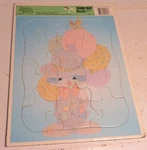 Vintage 1989 Precious Moments Childs 12 Piece Cardboard Puzzle Golden Frame Tray. Fixed Price $7.98.