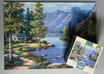 Roseart Wooden Puzzle * Lakeside Lodge Excellent Condition 1000 Pc, 27X20". Fixed Price $33.50.