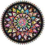 Puzzle-geometric Colorful MANDALA-1000 Pieces Creative Round Blue Boar. Fixed Price $25.99.