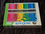 New And Sealed Springbok 500 Pc Jigsaw Puzzle Pencil Pushers Crayon Multicolors. Fixed Price $21.72.