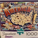 Route 66 Jigsaw Puzzle Vintage Retro American Landmarks 1000 Piece Buffalo 100%. Fixed Price $9.99.