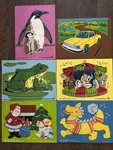 Lot Of 6VINTAGE Judy Instructo Wooden Puzzles Animals, Holidays, Other. Fixed Price $43.42.