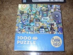 New Blue Collage Color Puzzle 1000 Pc 27 X 20 Cobble Hill Art Davies. Fixed Price $10.00.