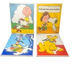 Vintage Playskool Wooden Puzzles Lot 4 Peanuts Snoopy Disney Goofy Pluto. Fixed Price $44.87.