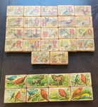 Large Set Of 30 Antique Victorian Learning Blocks Wood Paper Litho Designs. Fixed Price $175.00.