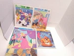 Lot Of 4 Vintage Frametray Puzzles Barbie, Aladdin, Frosty The Snowman Disney. Fixed Price $16.00.