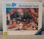 Ravensburger Cozy Glamping 500 Jigsaw Puzzle Large Pieces New Sealed. Fixed Price $11.99.