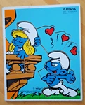 1982 Playskool Wooden Tray Puzzle "smurfs Romeo" #325-6 12 Pieces 4B. Fixed Price $7.99.