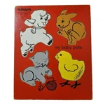 Playskool My Baby Pets Puzzle 155-14 Kitten Lamb Chick Rabbit Bunny Cat Sturdy. Fixed Price $12.00.