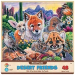 Masterpieces - Wood Fun Facts Desert Friends 48 Jigsaw Puzzle. Fixed Price $16.99.