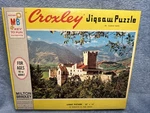 Vintage New Milton Bradley Croxley Large Tyrolean Castle Jigsaw Puzzle 1968. Fixed Price $12.95.
