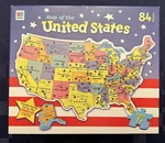 Map Of The United States 84 Piece Jigsaw Puzzle Milton Bradley 2002 Complete. Fixed Price $10.00.