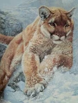1997 Fink & John Seerey-lester "cougar Run" 1000 Jigsaw Puzzle-wildlife Art. Fixed Price $128.79.