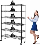 5/6 Tier Wire Shelving Unit Nsf Metal Shelf Rack Adjustable For Home-saving. Fixed Price $109.99.