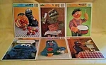 Sesame Street Puzzle Set 6 Vintage Frame Tray Whitman Golden 70'S 80'S Muppets.. Fixed Price $39.99.