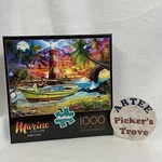 Puzzle, Hope Cove, Marine Color By Buffalo, 1000 Pieces, 26.75"X19.75", Boat New. Fixed Price $10.39.