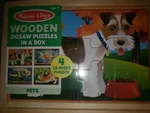 Melissa & Doug Wooden Jigsaw Puzzles In Box - Pets. Fixed Price $18.00.