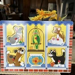 Circo By Target Wooden Child Puzzle W/peg Handles 2010 Family Pets. Fixed Price $5.80.