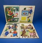 Vtg Lot Playskool Puzzles Golden Press Usa Farm Animals Dog Birds As Is. Fixed Price $10.00.