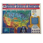 Golden United States Of America Map Jigsaw Puzzle Geography 100 Pcs Educational. Fixed Price $20.39.
