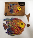 Unidragon Small Wooden Jigsaw 106 Piece Puzzle Shining Fish -- Complete W/ Box. Fixed Price $16.99.