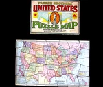 Antiqie 1919 Parker Brothers United States Puzzle Map Complete W/box. Fixed Price $10.00.