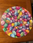 Sunsout Easter Eggs Lori Schory Round Jigsaw Puzzle 19.5" 500 Pc. Fixed Price $29.00.
