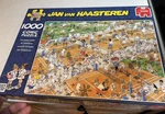 Jumbo 1000 Pc Jigsaw Jan Van Haasteren The Tennis Court 68X49 Cm. Fixed Price $35.00.