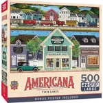 Masterpieces Jigsaw Puzzle; Twin Lakes By Gail Fraser; 500 Ez-grip Pcs. Fixed Price $14.95.