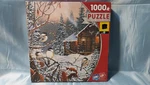 Sure-lox 1000 Piece Winter Cabin Landscape Jigsaw Puzzle 27 19 Cardboard. Fixed Price $12.99.