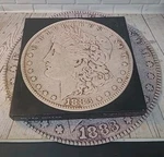 Springbok Silver Dollar Jigsaw Puzzle Morgan 500+ Pieces 1883, Rare, Complete. Fixed Price $36.90.
