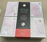 Professor American City Map Jigsaw Puzzles Set 4 1000 Pieces Each New!. Fixed Price $17.99.