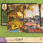 Hasbro Great Bay Beach 1500 Puzzle Milton Bradley Scenic Landscape Big Ben Frees. Fixed Price $27.99.