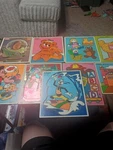 Vtg 70S-90S Playskool Golden Wooden Puzzles Lot Of Disney Sesame Kids. Fixed Price $69.99.