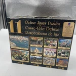 Sure-lox Deluxe Jigsaw Collection 11 Puzzles 100-1000 Pieces Complete. Fixed Price $22.49.