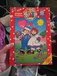 Cardboard Jigsaw Puzzle, Roseart Raggedy Ann Andy True Friends 100 Pieces. Fixed Price $11.93.