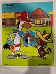 Playskool Hannah Barbara Quick Draw Mcgraw & Baba Looey Wood Puzzle 1980 Vtg. Fixed Price $10.00.
