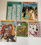 Vtg Disney & More Frame-tray Puzzle Lot Of 5 101 Dalmatians Aladdin Marsupilami. Fixed Price $17.99.