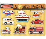Melissa & Doug Vehicles Sound Puzzle - Wooden Peg 8 Pcs. Fixed Price $14.97.