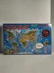 New Sealed Dino Illustrated Map Of The World 500 Pc 3FT X 2FT Giant Puzzle. Fixed Price $37.99.