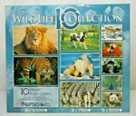 Wildlife Collection - Box Of 10 Deluxe Jigsaw Puzzles 6750 Pieces Lion, Tiger. Fixed Price $19.95.