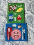 Vintage Playskool Tray Puzzle Set The Table 155-24 & Milky Way 155-25. Fixed Price $24.99.