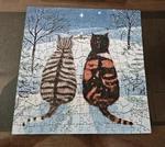 Wentworth Wooden Puzzle 240P Purr-fect Night Mary Stubberfield Cat Winter Jigsaw. Fixed Price $75.00.