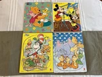 4 Vintage Dr. Seuss, Mickey, Pooh Playskool & Mattel Puzzles. Fixed Price $40.00.