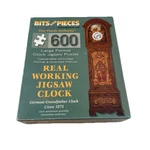 Bits Pieces Jigsaw Puzzle Real Working German Grandfather Clock Circa 1875. Fixed Price $19.99.