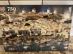 Milton Bradley Oxford 750 Piece Puzzle Mykonos Island, Greece 4848-24 Sealed. Fixed Price $7.10.