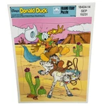 Walt Disney's Donald Duck Cowboy 12 Pc Golden Frame Tray Puzzle 18404-14. Fixed Price $9.47.