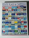 New White Mountain Puzzles - 1000 Pcs State Flags & Capitols (2002) 24"X30". Fixed Price $17.00.