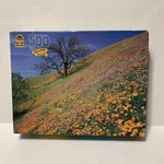 Vintage Merrigold Press 500 Piece Jigsaw Puzzle Hillside Wildflowers, New. Fixed Price $7.99.